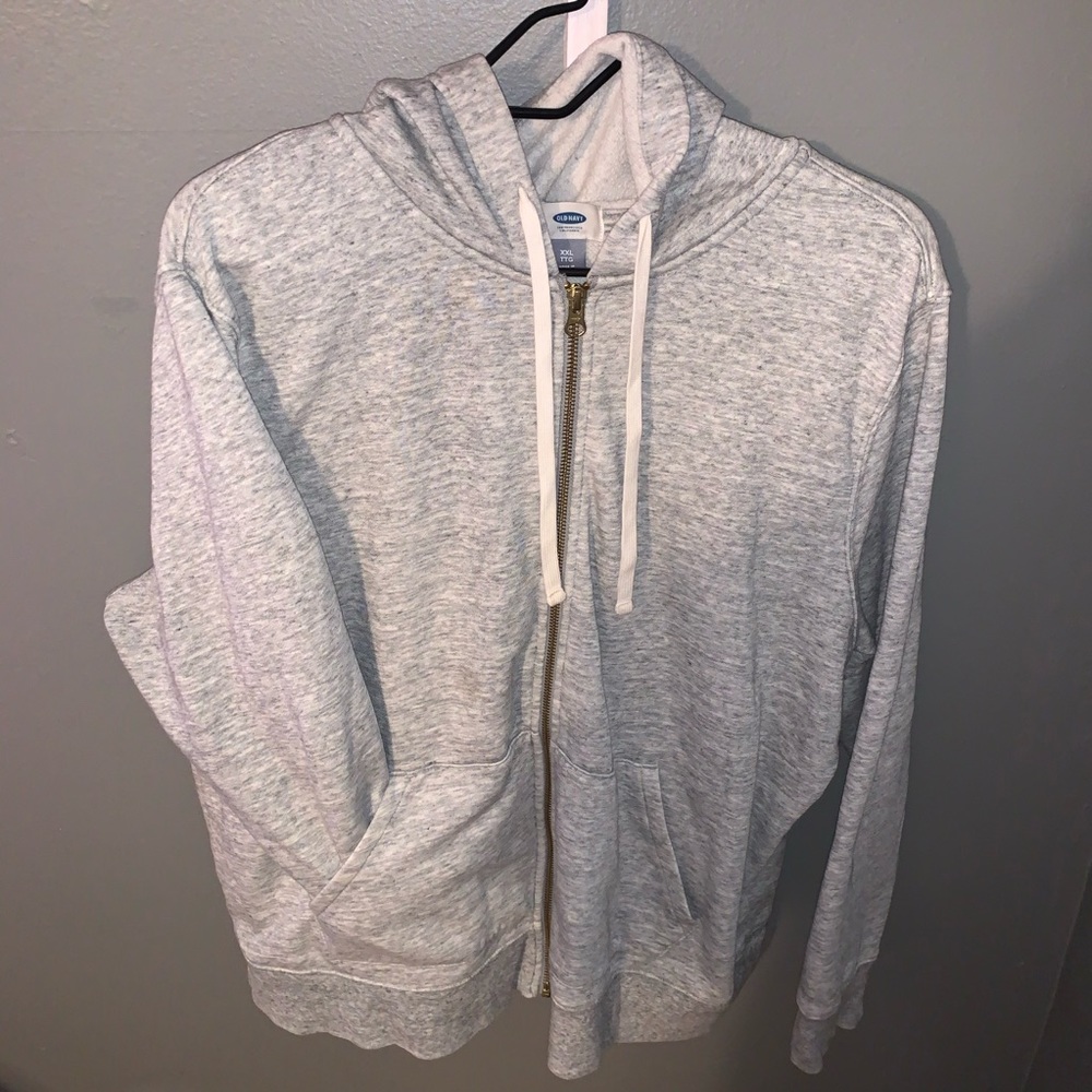 Gray Zip-Up Hoodie
